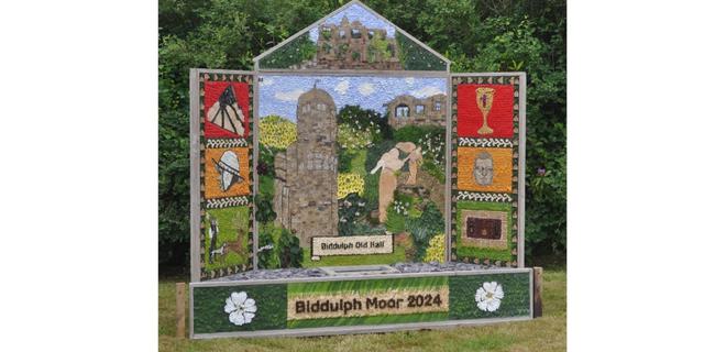 Biddulf Moor Well Dressing 2024 for 25 Biddulf Old Hall NEW