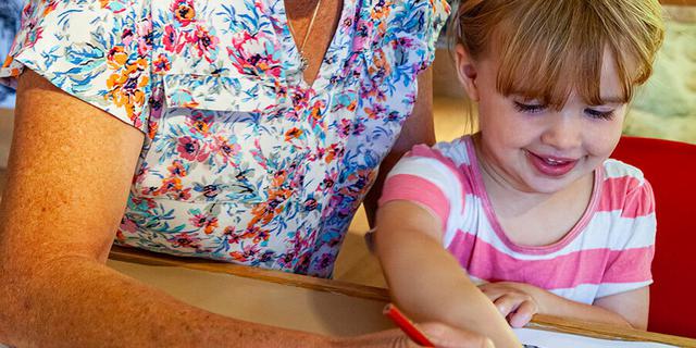 Child drawing in Stephenson s Discovery Centre 1416967347