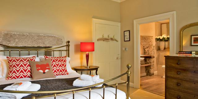 Darley House Darley bed and ensuite with door open